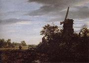 Jacob van Ruisdael A Windmill near Fields oil painting on canvas